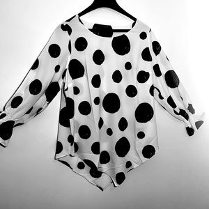 Alfani Polka Dot Tunic Blouse 2x